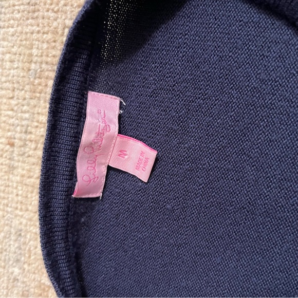 Lilly Pulitzer Navy Cardigan Sweater Medium - Picture 8 of 8